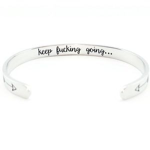 Inspirational Mantra Cuff Bracelet for Women 6